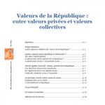 Les valeurs de la République : entre valeurs privées et valeurs collectives
